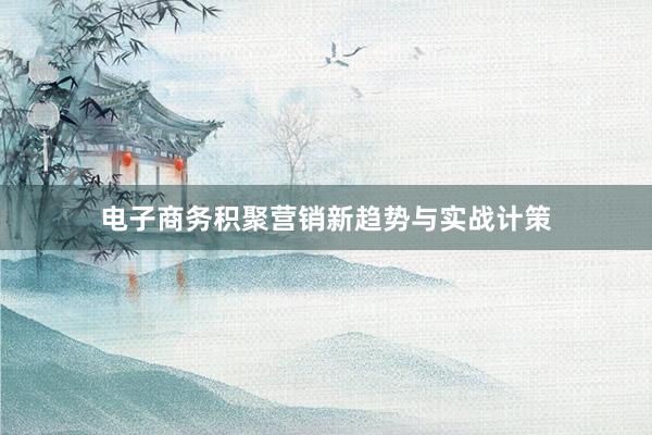 电子商务积聚营销新趋势与实战计策
